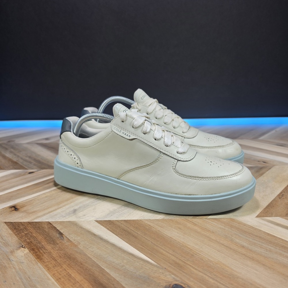 Cole Haan Grand Crosscourt Transition Mens 9 Ivory Cloud Blue Leather Sneaker